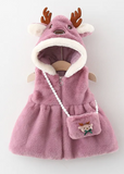 Manteau à capuche et son sac - Violet