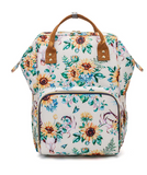 Sac à dos à langer - Fleuri