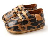 Mocassin de bébé en cuir - Léopard