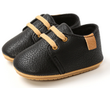 Mocassin de bébé en cuir - noir