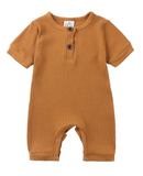 Barboteuse unie - Brune