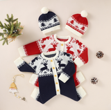 Tricot de Noël à manches longues et son bonnet